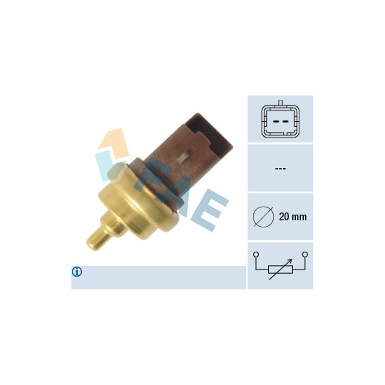 Fae 33708 Sensor, coolant temperature to suit BMW, Peugeot, Citroën