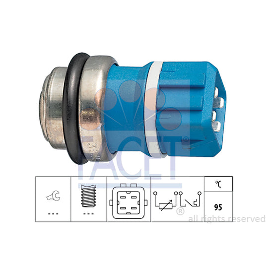 Facet 7.3535 Sensor, coolant temperature to suit Ford, Audi, VW