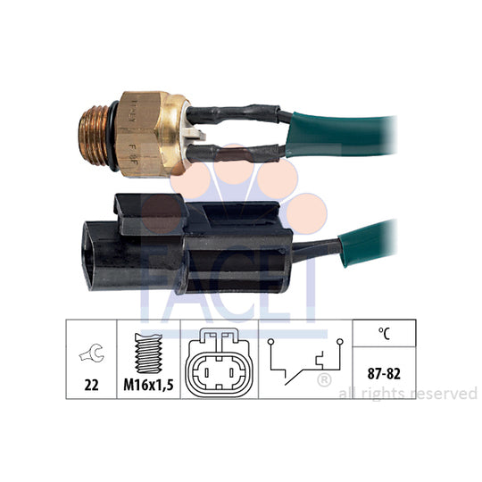 Facet Temperature Switch, radiator fan to suit Nissan