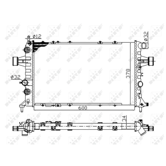 Nrf Radiator, engine cooling to suit Opel, Vauxhall