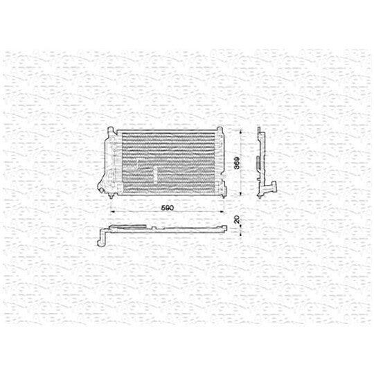 Magneti Marelli 350203209000 Condenser, air conditioning to suit Opel, Vauxhall