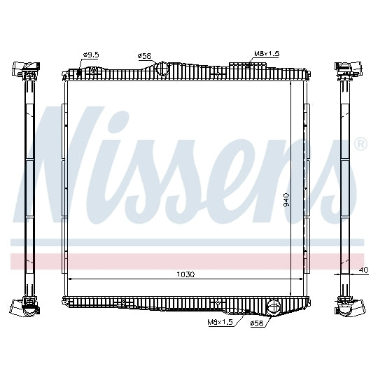 Valeo Radiator, engine cooling to suit Scania