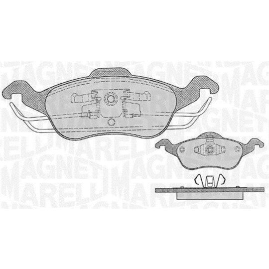 Magneti Marelli Brake Pad Set, disc brake to suit Ford