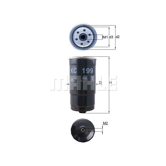 Mahle Fuel filter to suit Hyundai, Kia