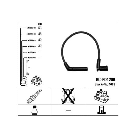 Ngk Ignition Cable Kit to suit Ford