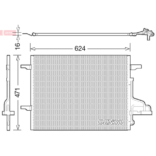 Denso Condenser, air conditioning to suit Ford