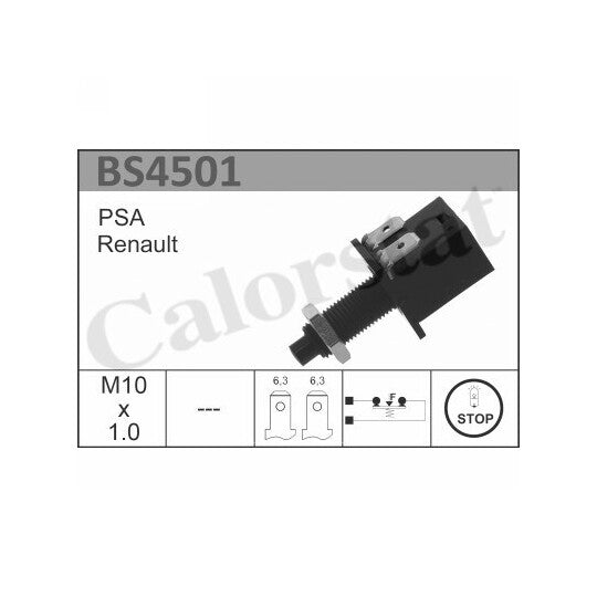 Calorstat By Vernet BS4501 Brake Light Switch to suit Peugeot, Citroën, Chrysler