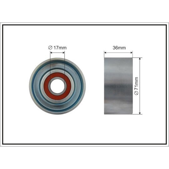 Caffaro Tensioner Pulley, v-ribbed belt to suit Mazda