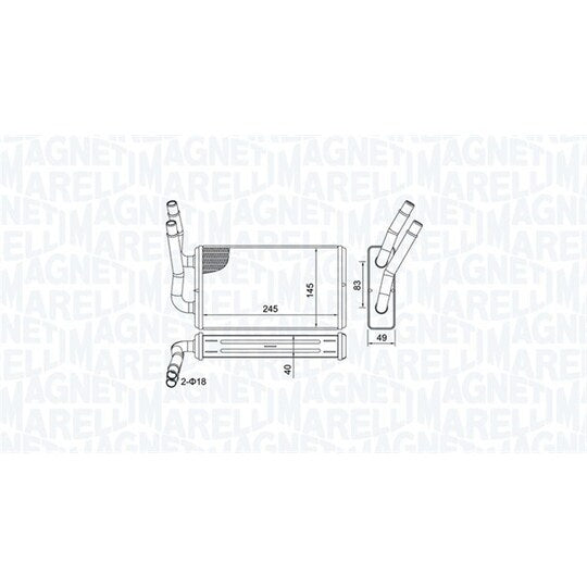 Magneti Marelli Heat Exchanger, interior heating to suit Ford