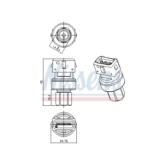Nissens Pressure Switch, air conditioning to suit Volvo