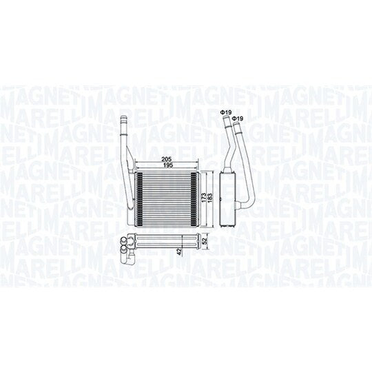 Magneti Marelli Heat Exchanger, interior heating to suit Ford