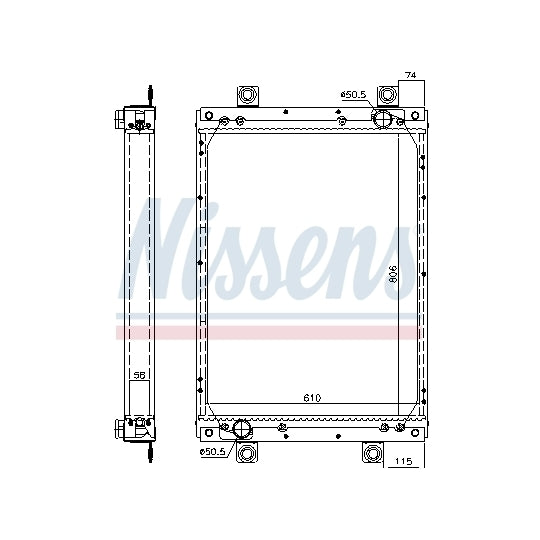 Nissens 61439A Radiator, engine cooling to suit Daf