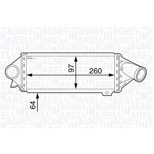 Magneti Marelli Intercooler, charger to suit Opel, Vauxhall