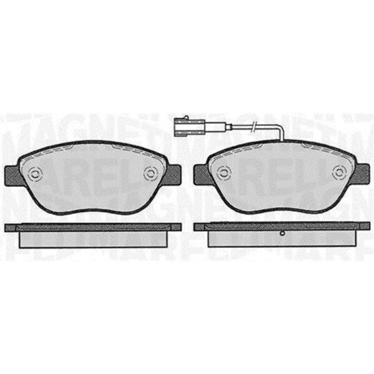 Magneti Marelli Brake Pad Set, disc brake to suit Peugeot, Citroën, Fiat