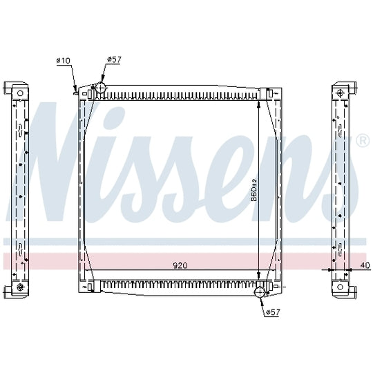 Nissens Radiator, engine cooling to suit Scania