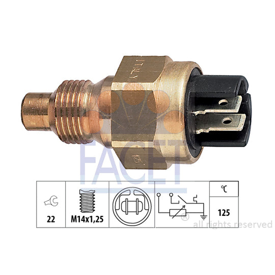 Facet 7.3510 Sensor, coolant temperature to suit Renault