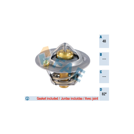 Fae Thermostat, coolant to suit Ford, Mazda, Volvo