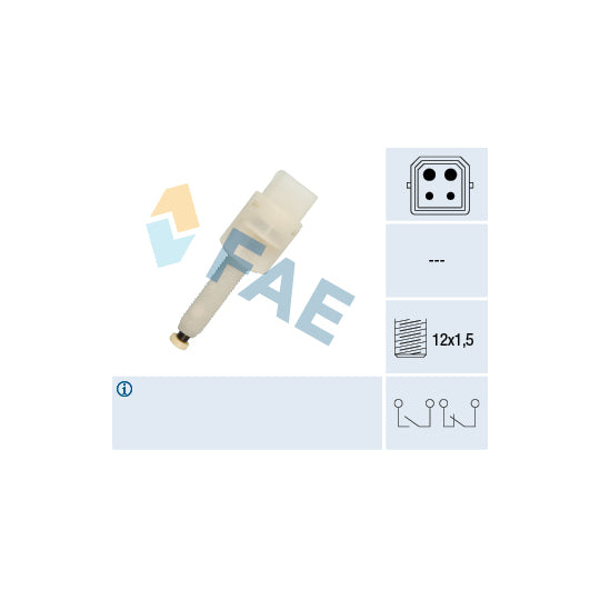 Fae 24565 Brake Light Switch to suit Audi, VW, Skoda