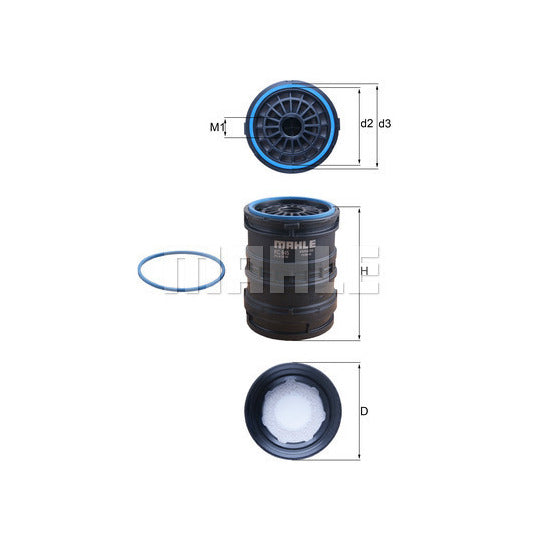 Mahle Fuel filter to suit Mercedes-Benz, Hyundai, Kia
