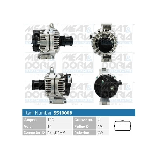 Meat & Doria Alternator to suit Ford