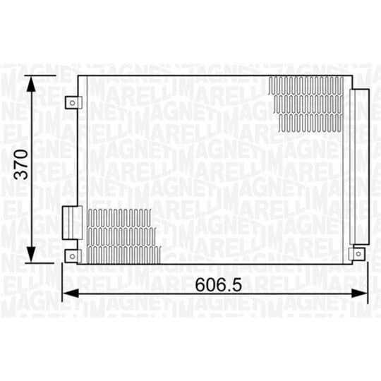Magneti Marelli Condenser, air conditioning to suit Ford, Alfa Romeo / Fiat / Lancia