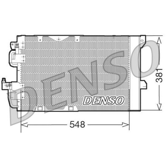 Denso DCN20005 Condenser, air conditioning to suit Opel