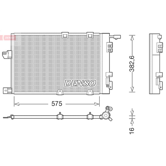 Denso DCN20038 Condenser, air conditioning to suit Opel
