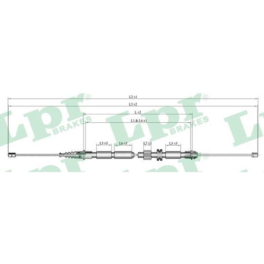 Lpr Cable, parking brake to suit Ford