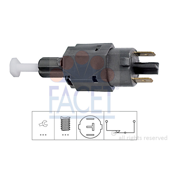 Facet 7.1098 Brake Light Switch to suit Chevrolet, Opel, Daewoo