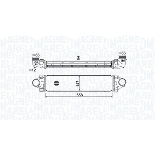 Magneti Marelli Intercooler, charger to suit Ford, Land Rover, Volvo