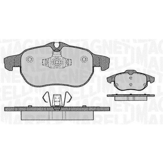 Magneti Marelli Brake Pad Set, disc brake to suit Fiat, Chevrolet, Opel