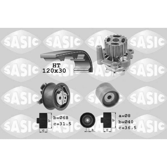 Sasic Water Pump & Timing Belt Set to suit Ford, Audi, VW