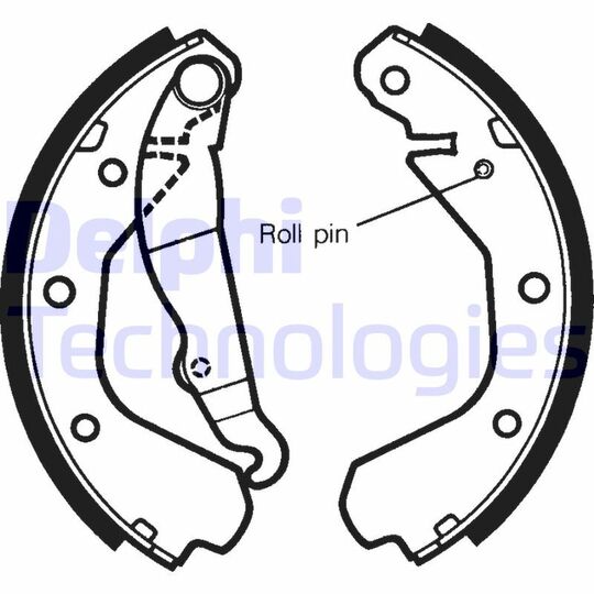 Delphi Brake Shoe Set to suit Opel, Vauxhall, Bedford