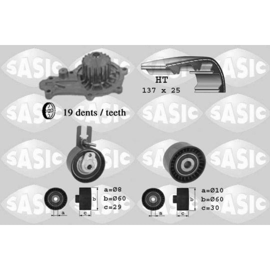 Sasic Water Pump & Timing Belt Set to suit Ford, Mazda, Peugeot