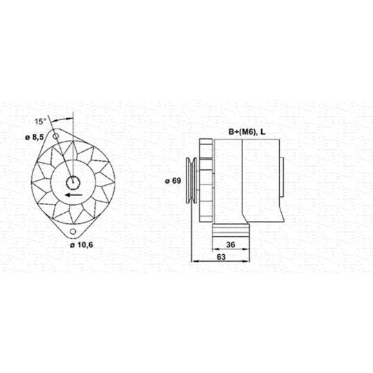 Magneti Marelli Alternator to suit Mercedes-Benz, Seat