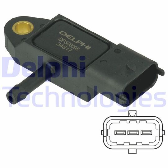 Delphi Sensor, exhaust pressure to suit Renault, Opel, Vauxhall
