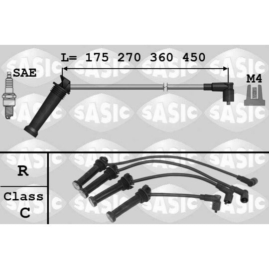 Sasic Ignition Cable Kit to suit Ford, Hitachi
