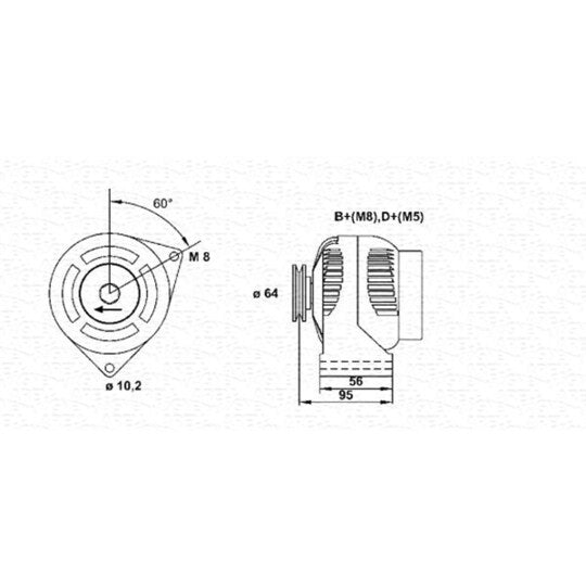 Magneti Marelli Alternator to suit Peugeot, Citroën