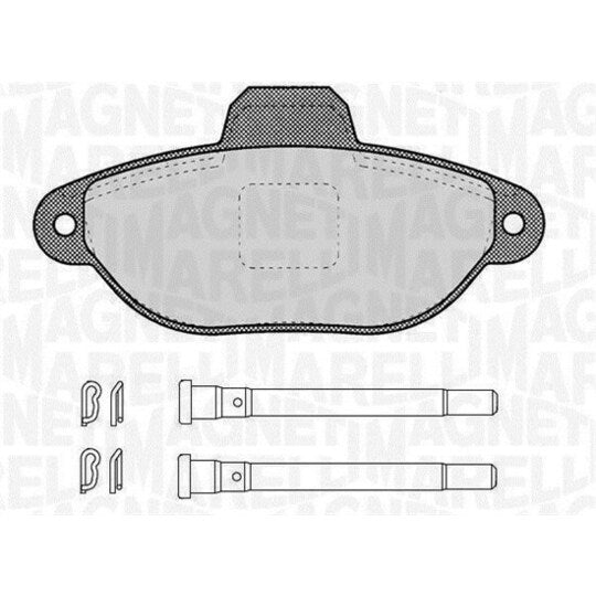 Magneti Marelli Brake Pad Set, disc brake to suit Fiat, Lancia