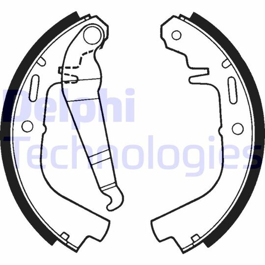 Delphi Brake Shoe Set to suit Leyland, Opel, Vauxhall