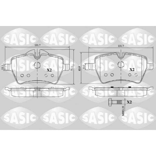 Sasic Brake Pad Set, disc brake to suit Mini