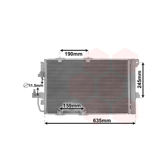Van Wezel 37005326 Condenser, air conditioning to suit Opel