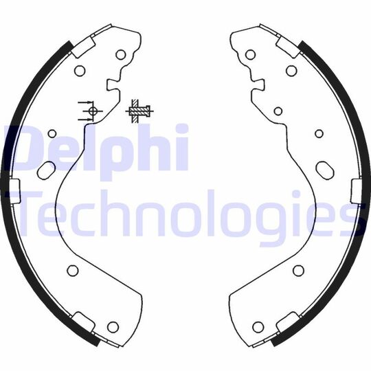 Delphi Brake Shoe Set to suit Ford, Mazda