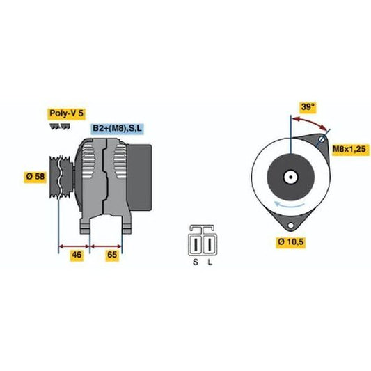 Bosch Alternator to suit Mitsubishi