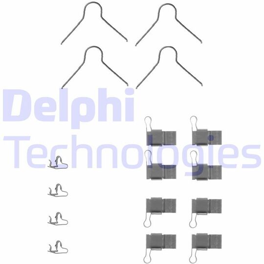 Delphi Accessory Kit, disc brake pad to suit Toyota