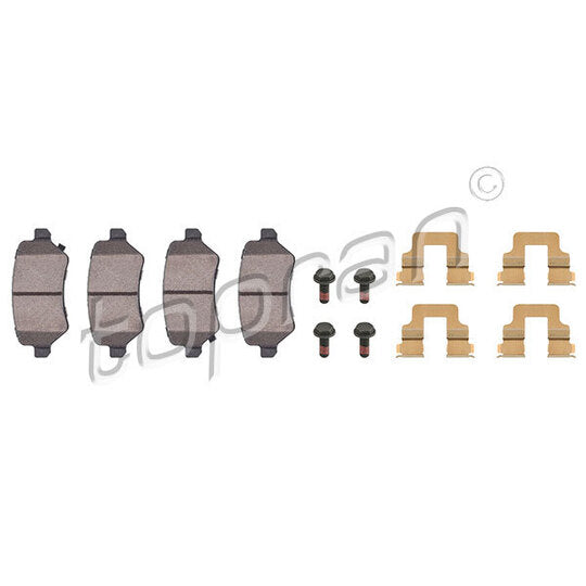 Topran Brake Pad Set, disc brake to suit Opel, Vauxhall