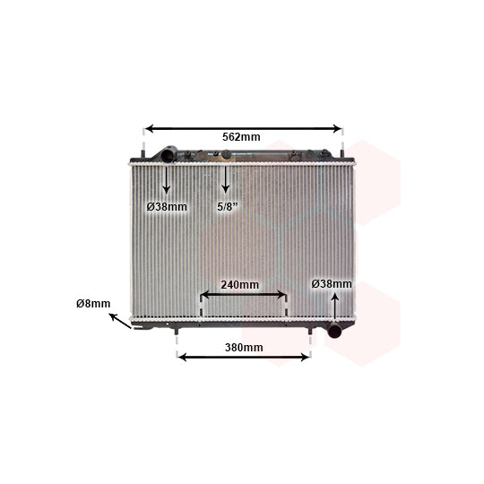 Van Wezel Radiator, engine cooling to suit Opel