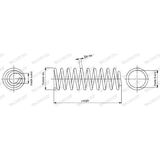 Monroe Coil Spring to suit Ford, Fiat, Lancia