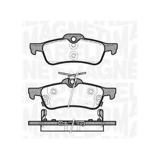 Magneti Marelli Brake Pad Set, disc brake to suit Toyota, Daihatsu