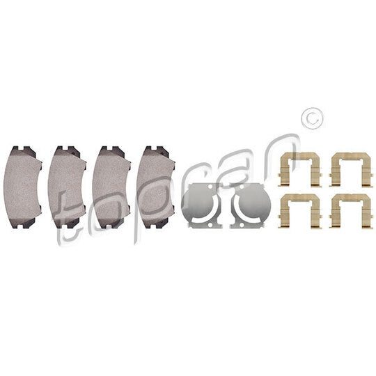 Topran Brake Pad Set, disc brake to suit Opel, Vauxhall